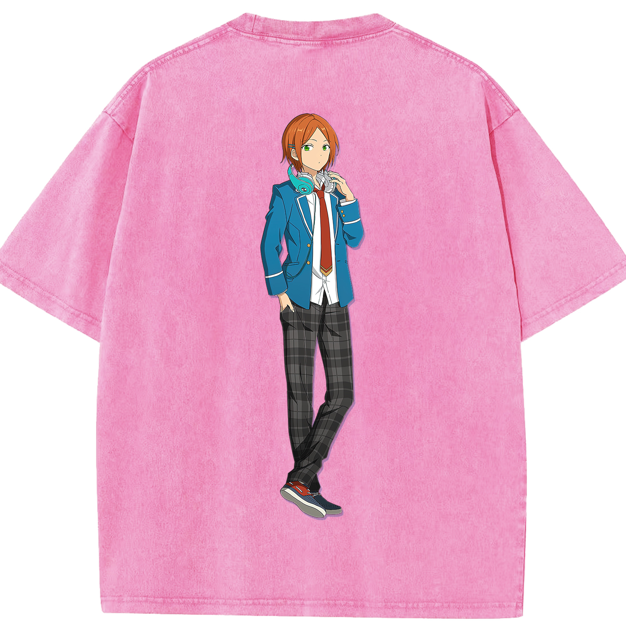 （画像用） あんさんぶるスターズ! Ensemble Stars 綿100% ヴィンテージ風 半袖Tシャツ（背面プリント）